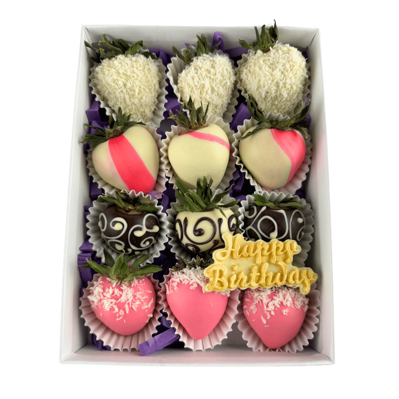 Chocolate-covered strawberries box